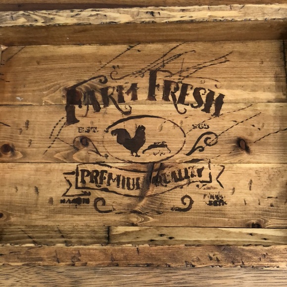 Hand-crafted wood serving tray/decor tray. - Picture 7 of 11